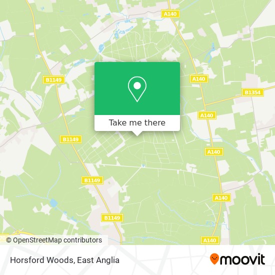 Horsford Woods map