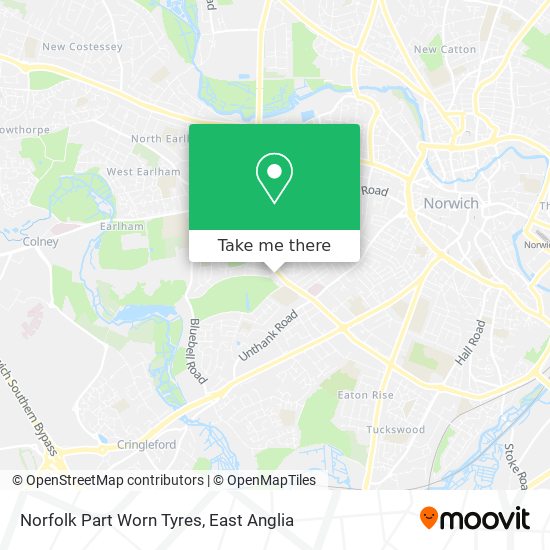 Norfolk Part Worn Tyres map