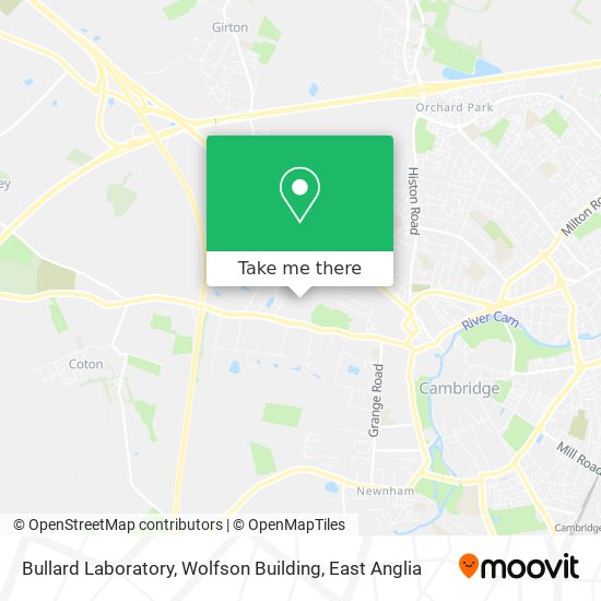 Bullard Laboratory, Wolfson Building map