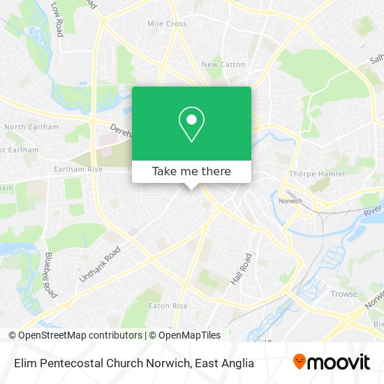 Elim Pentecostal Church Norwich map