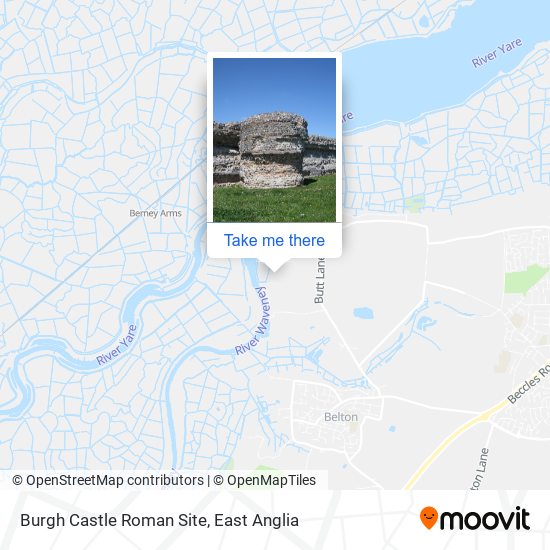 Burgh Castle Roman Site map