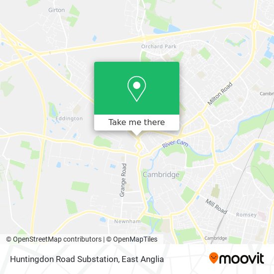 Huntingdon Road Substation map
