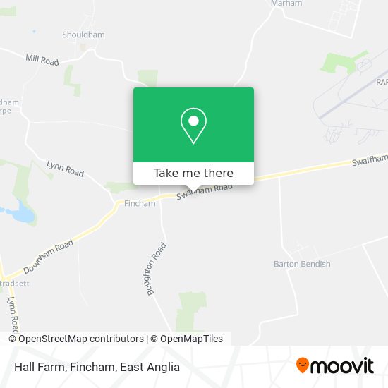 Hall Farm, Fincham map