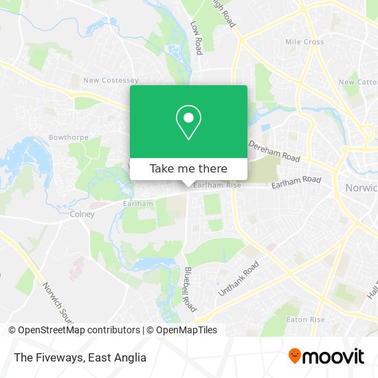 The Fiveways map