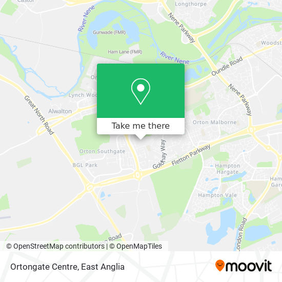 Ortongate Centre map