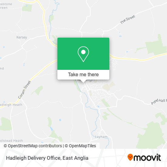 Hadleigh Delivery Office map