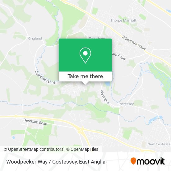 Woodpecker Way / Costessey map