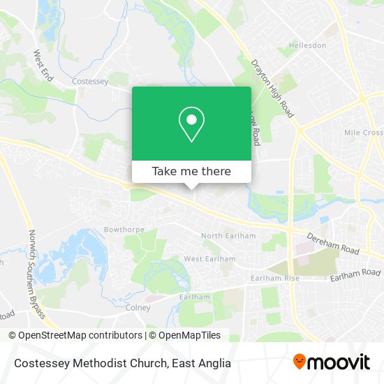 Costessey Methodist Church map