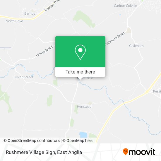 Rushmere Village Sign map