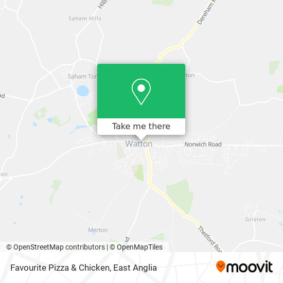 Favourite Pizza & Chicken map