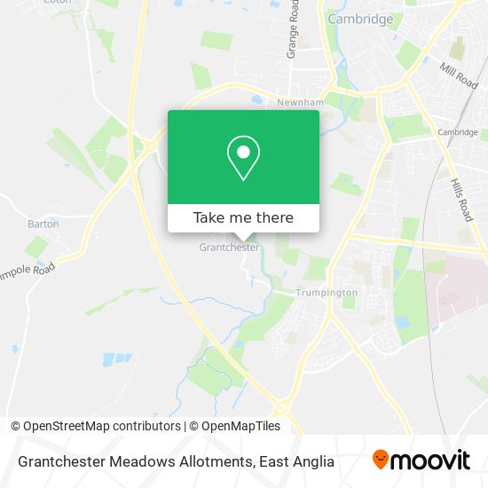 Grantchester Meadows Allotments map