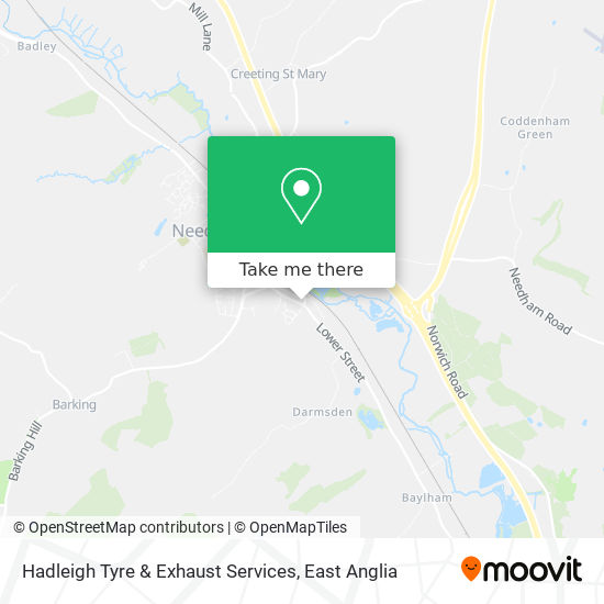 Hadleigh Tyre & Exhaust Services map