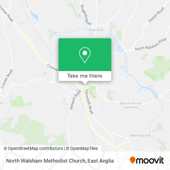 North Walsham Methodist Church map