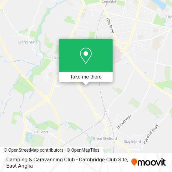 Camping & Caravanning Club - Cambridge Club Site map