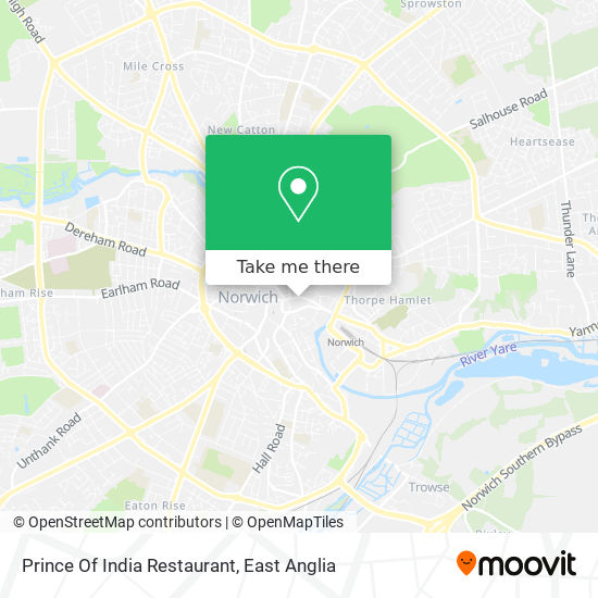 Prince Of India Restaurant map