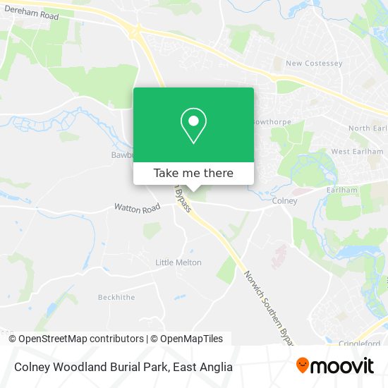 Colney Woodland Burial Park map