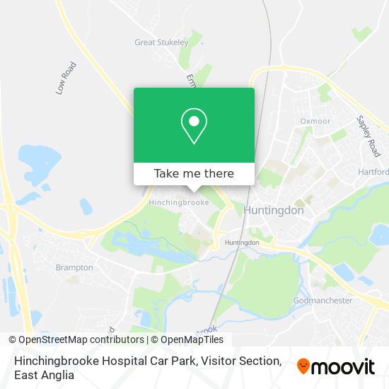 Hinchingbrooke Hospital Car Park, Visitor Section map