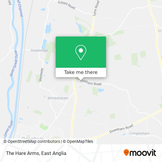 The Hare Arms map