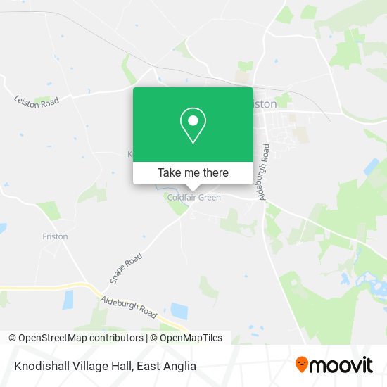 Knodishall Village Hall map