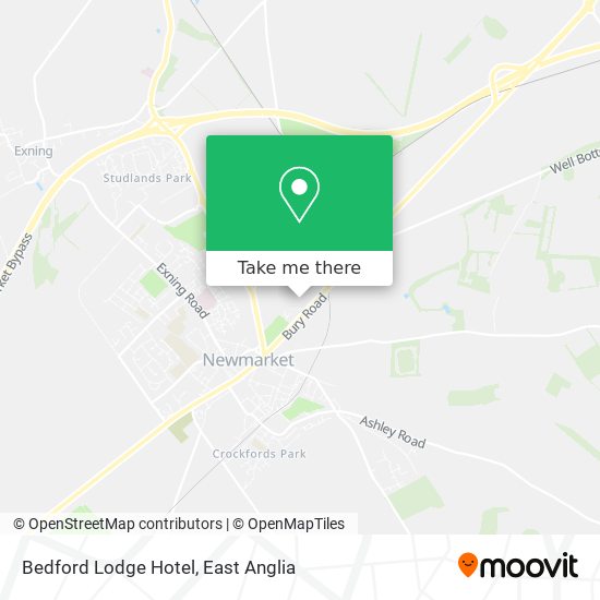 Bedford Lodge Hotel map