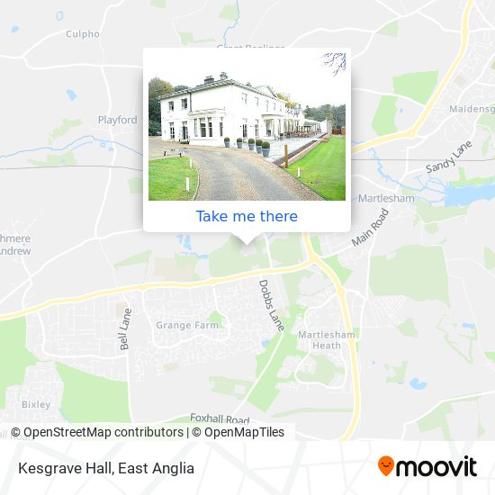 Kesgrave Hall map