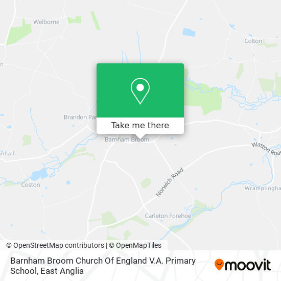 Barnham Broom Church Of England V.A. Primary School map