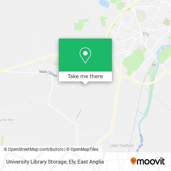 University Library Storage, Ely map