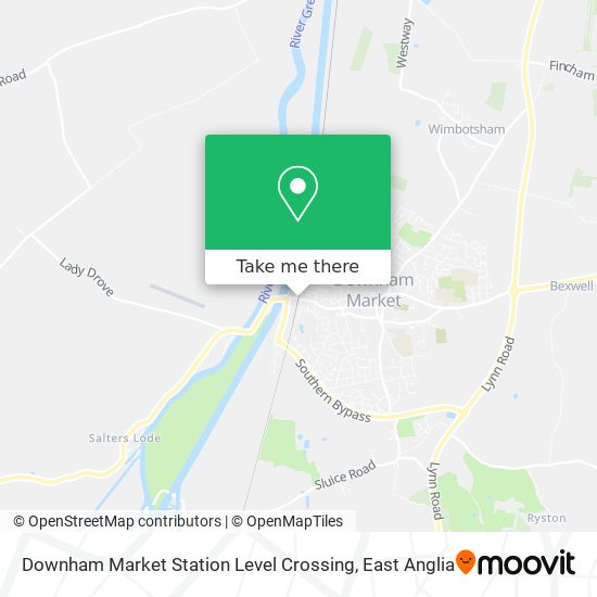 Downham Market Station Level Crossing map