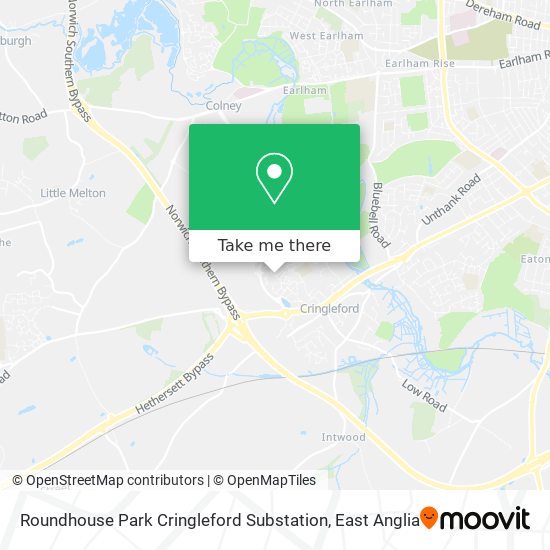 Roundhouse Park Cringleford Substation map