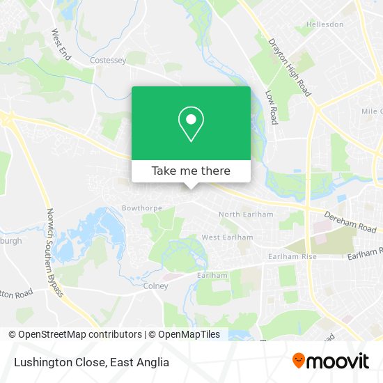 Lushington Close map