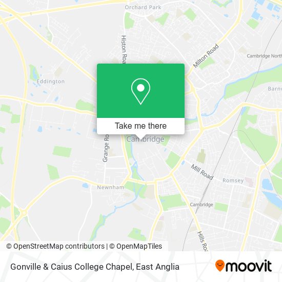 Gonville & Caius College Chapel map