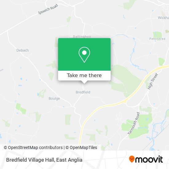 Bredfield Village Hall map