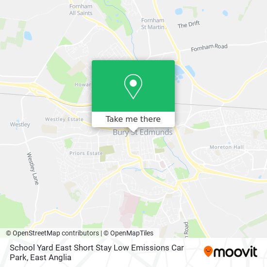 School Yard East Short Stay Low Emissions Car Park map