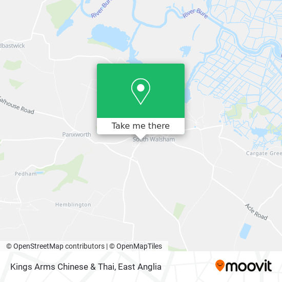 Kings Arms Chinese & Thai map