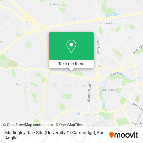 Madingley Rise Site (University Of Cambridge) map