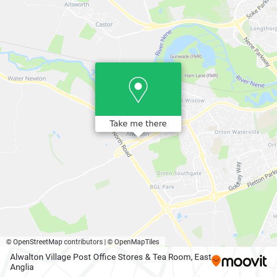 Alwalton Village Post Office Stores & Tea Room map