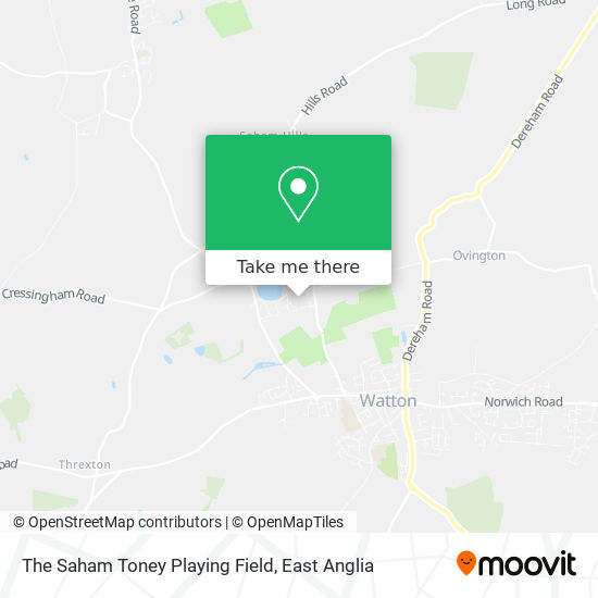 The Saham Toney Playing Field map