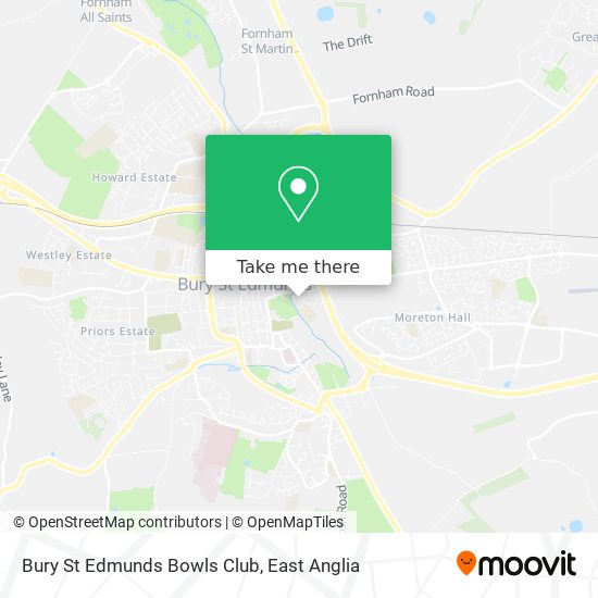 Bury St Edmunds Bowls Club map