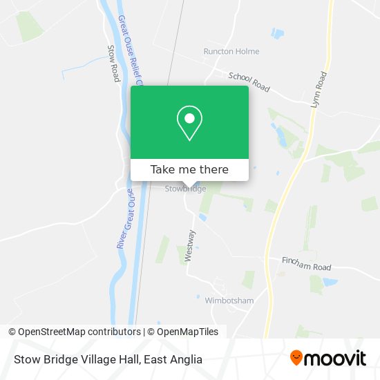 Stow Bridge Village Hall map