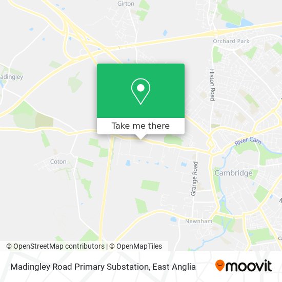 Madingley Road Primary Substation map