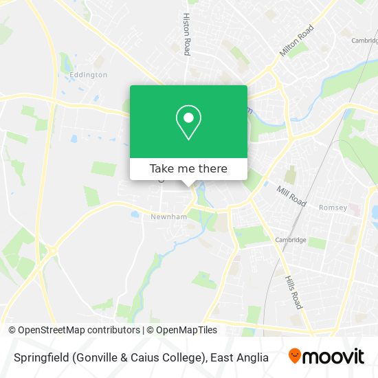 Springfield (Gonville & Caius College) map