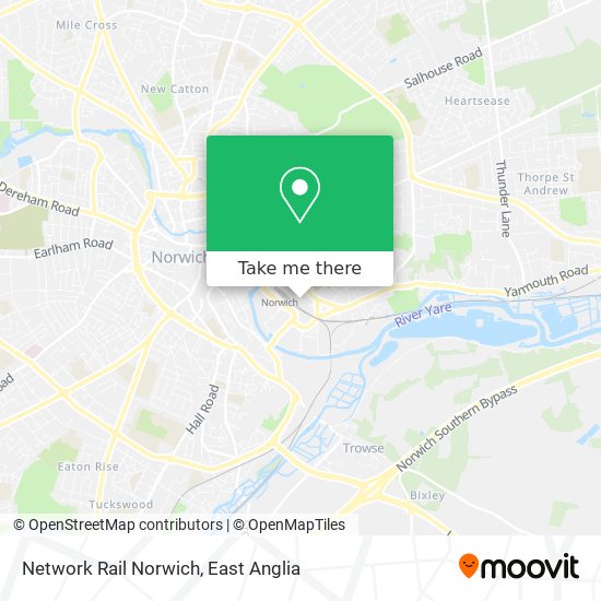 Network Rail Norwich map