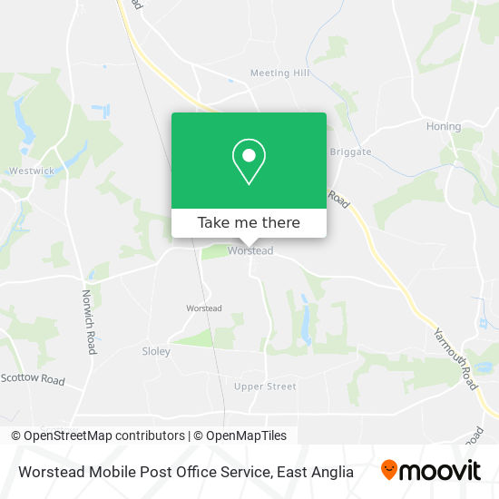 Worstead Mobile Post Office Service map