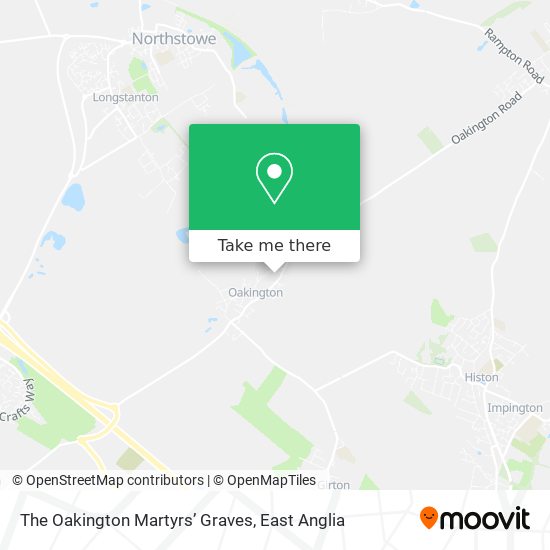 The Oakington Martyrs’ Graves map