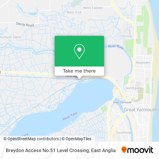Breydon Access No.51 Level Crossing map