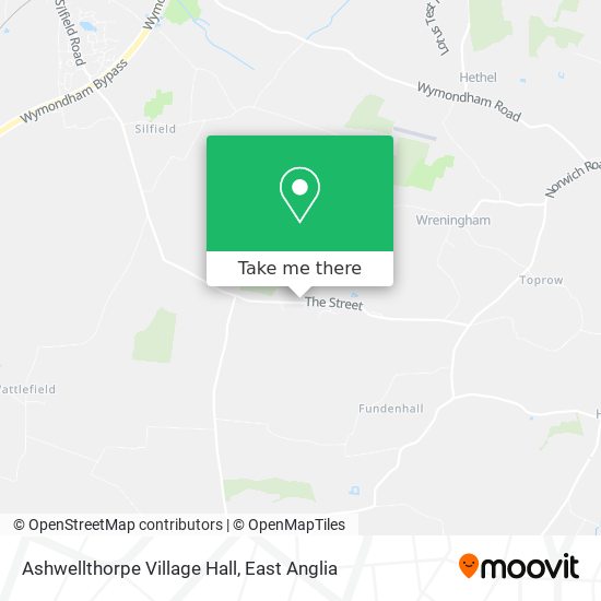 Ashwellthorpe Village Hall map