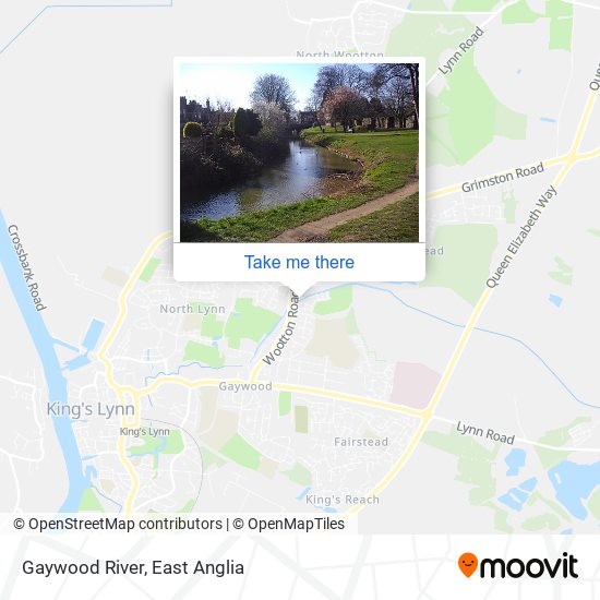 Gaywood River map
