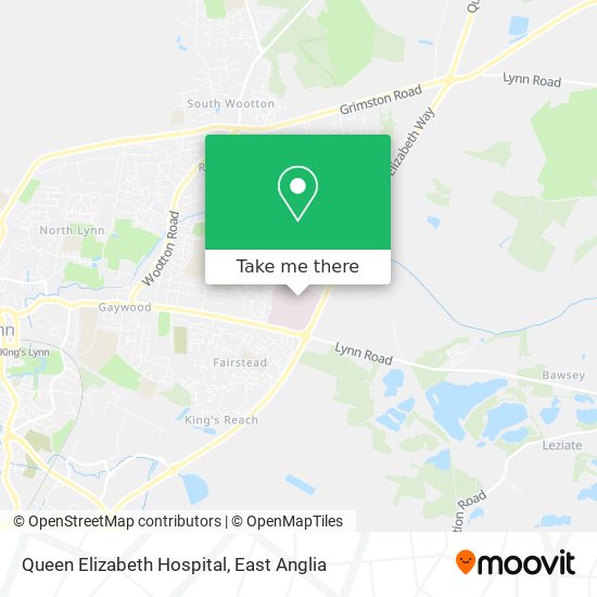 Queen Elizabeth Hospital map