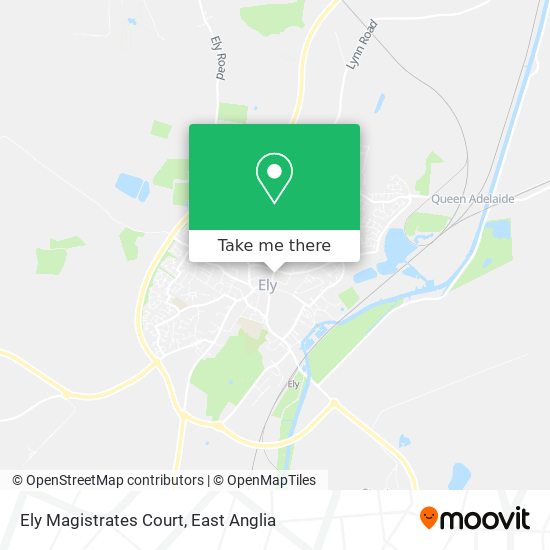 Ely Magistrates Court map