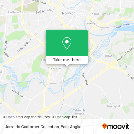 Jarrolds Customer Collection map